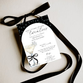 Invitación Atando sus Veinte Invierno Temático Cumpleaños 30