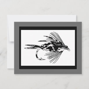 Invitación Ataque de pesca con mosca de Camo Negro