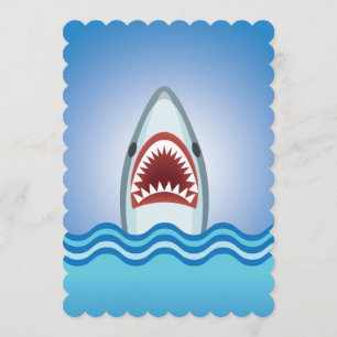 Invitación Ataque de tiburón: Evento de club de buceo o Fiest