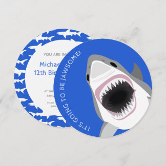 Invitación Ataque de tiburones: Fiesta de cumpleaños en la pl