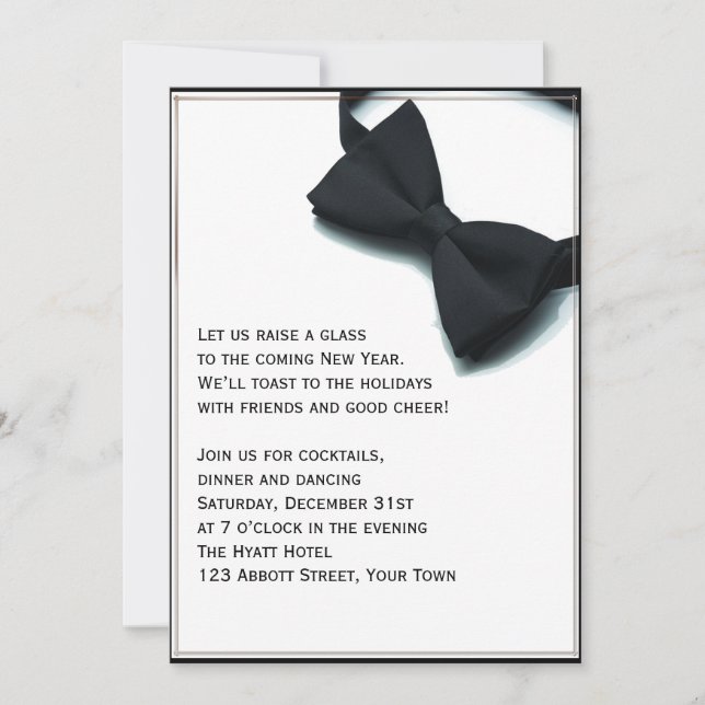 Invitación Ataque negro de Año Nuevo (Anverso)