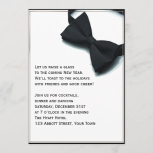 Invitación Ataque negro de Año Nuevo