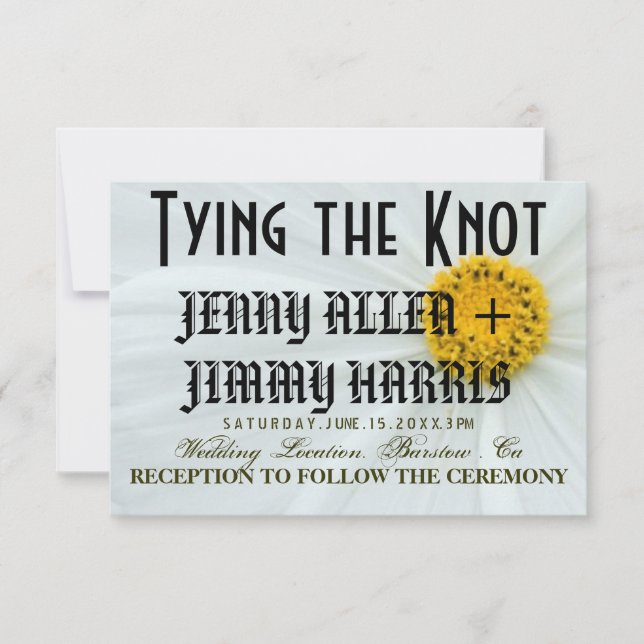 Invitación Atar el nudo (Anverso)