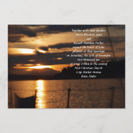 Invitación Atardecer en un Boda de velero