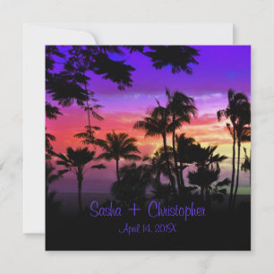 Invitación Atardecer Hawaiano en la Playa Kāʻanapali