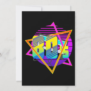 Invitación Atardecer Retro Vintage de los 80 