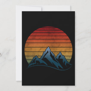 INVITACIÓN ATARDECER VINTAGE MONTAÑA