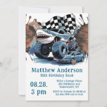 Atentado de tiburón Monster Camión Bash de cumplea