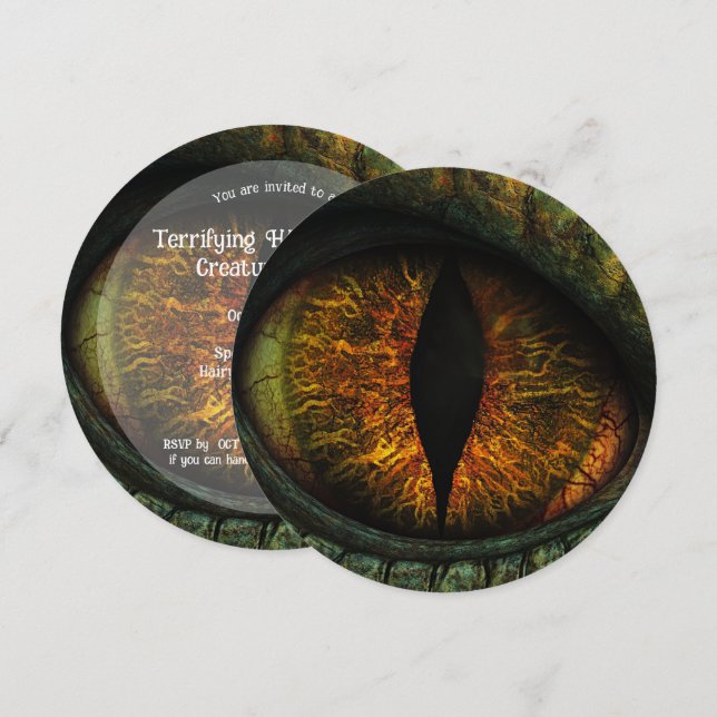 Invitación 🦖 Aterrador Bash de Halloween (Anverso / Reverso)