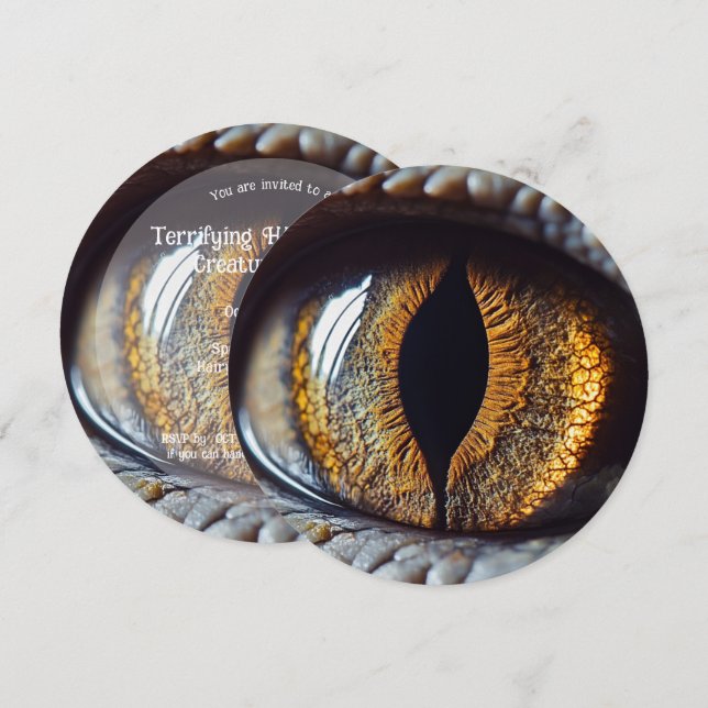 Invitación 🦖 Aterrador Bash de Halloween (Anverso / Reverso)