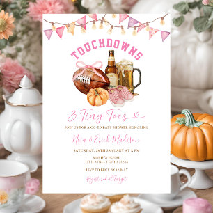 Invitación Aterrizaje de Bebé Fútbol Parejas Baby Shower Tiny