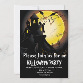 Invitación Aterrorífica fiesta de Halloween en casa