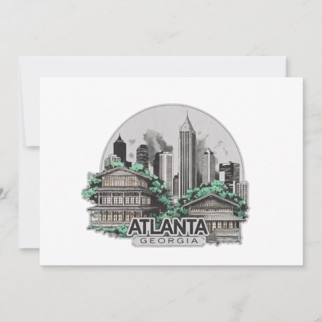 Invitación Atlanta City Georgia USA (Anverso)