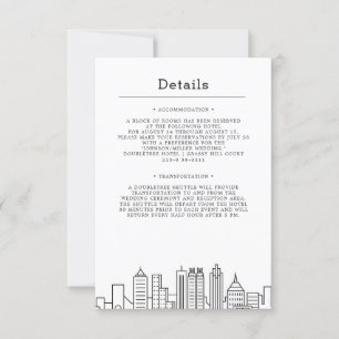 Invitación Atlanta Wedding   Guest Details