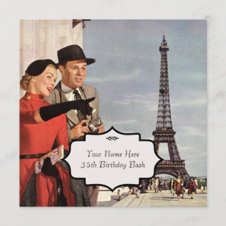 Invitación Atracciones Vintage de París