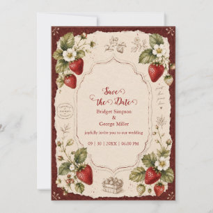 Invitación Atractivo botánico de boda de agricultores de fres