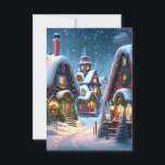 Invitación Atractivo pueblo de Navidades nevados Open House<br><div class="desc">Este encantador Open House Invitation cuenta con un pueblo nevado con casas decoradas con Navidades por la noche. Calles y techos están densamente cubiertos de nieve, las ventanas están iluminadas, la decoración navideña consiste de abetos y bolas rojas de árbol de Navidad. ¡Invitación maravillosa para tu familia, amigos y más!...</div>