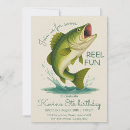 Invitación Atrapa la Diversión Cumpleaños de Pesca
