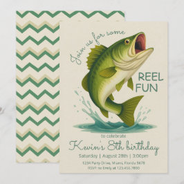 Invitación Atrapa la Diversión Cumpleaños de Pesca