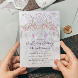 Invitación Atrapa Sueños Triple Luna Boho Handfasting