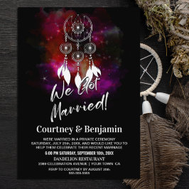 Invitación Atrapasueños de Noche Estrellada Recepción de Boda