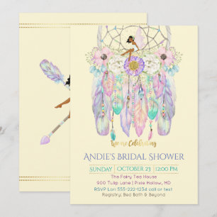 Invitación Atrapasueños étnico de hadas Boho de cualquier col