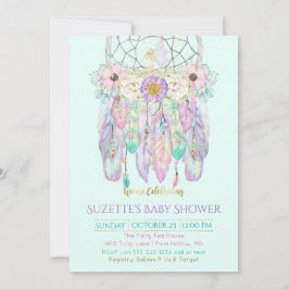 Invitación Atrapasueños Hada Boho Cualquier Color Papel
