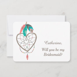 Invitación Atrapasueños Pluma Bodas Damas de Honor