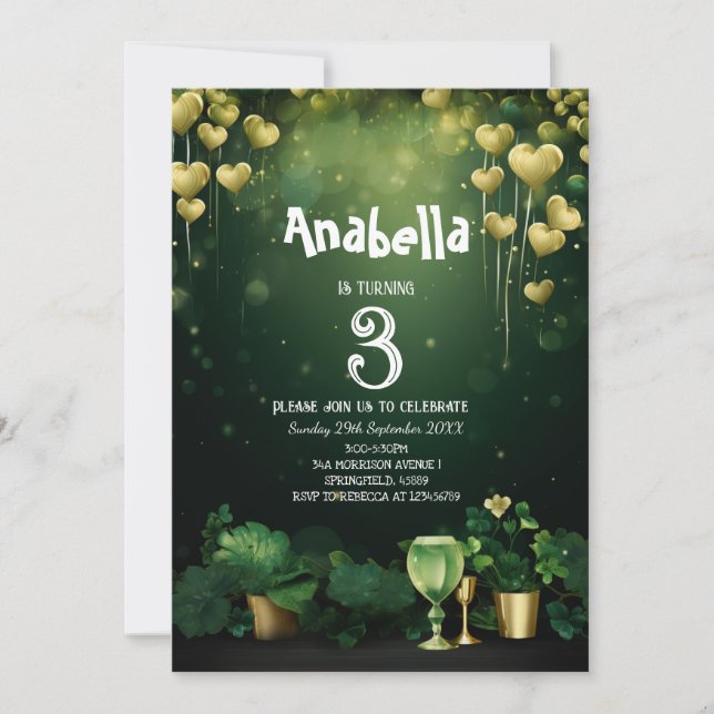 Invitación Atrapos y globos de la fiesta de cumpleaños de St. (Anverso)