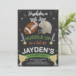 Invitación Atrévase mientras iniciamos el cumpleaños del fútb