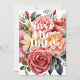Invitación Atrevido Floral Romántico y Mariposa Doble Cara pa