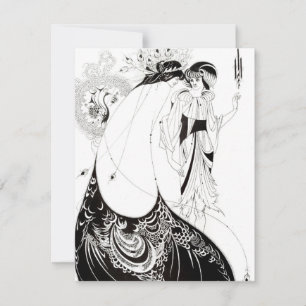 Invitación Aubrey Beardsley Invitó A La Falda De Peacock
