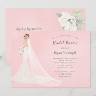 Invitación Auburn Bride en lujosa elegante ducha de novia