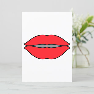 Invitación Audaz arte pop de los labios rojos