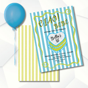 Invitación Audaz Bandas Brillantes Trazadas A Mano Pastel de