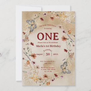 Invitación Audaz Bebé Floral Rusa Floral