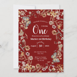 Invitación Audaz Bebé Floral Rusa Floral