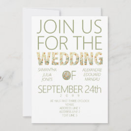 Invitación Audaz Boda Rústico Boho Floral Greenery