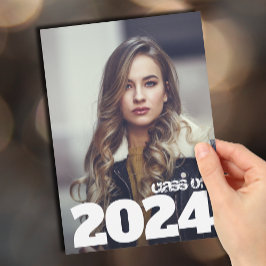 Invitación Audaz Clase de Foto de Graduación 2024