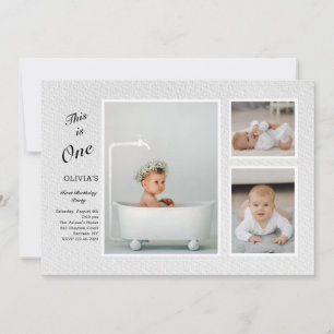 Invitación audaz de 3 fotografías