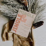 Invitación Audaz fiesta moderna de jingle de coral y de casti<br><div class="desc">Envíe sus cálidos deseos esta temporada de vacaciones con este singular y adorable y audaz jingle de coral moderno y mezclada invitación de fiesta de vacaciones. Su diseño es sencillo y minimalista, con elementos inspirados en el boho, en tonos rosa claro, coral pastel, verde salado, rubor y melocotón. Celebrando el...</div>
