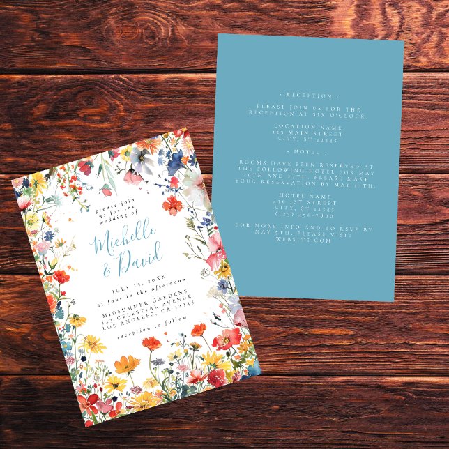 Invitación Audaz Floral Todo en un Boda (Subido por el creador)