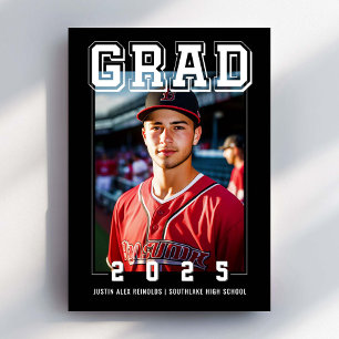 Invitación Audaz foto graduación moderna