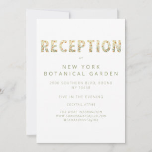 Invitación Audaz Moderno Boho Floral Verdor Acogida Boda