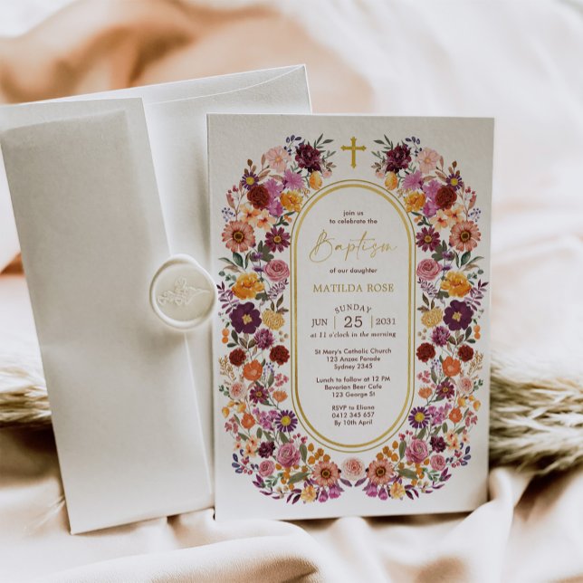 Invitación Audaz y Brillante Jardín de Flores Silvestres Baut (Subido por el creador)