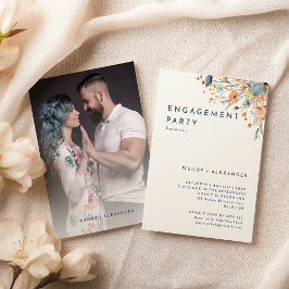 Invitación Audaz y elegante foto del partido de compromiso fl