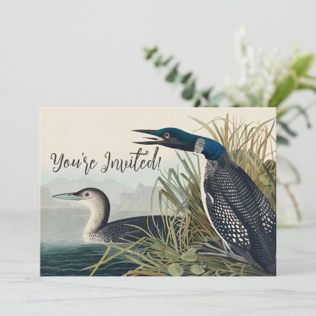 Invitación Audubon Bird Lodge Diver Classic (Anverso de pie)