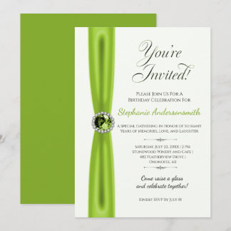 Invitación August Birthday Celebration - Peridot