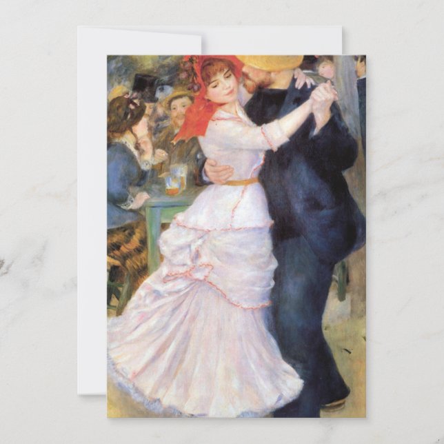 Invitación Auguste Renoir - Baile en Bougival (Anverso)