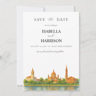 Invitación Augustine Skyline Save the Date Template